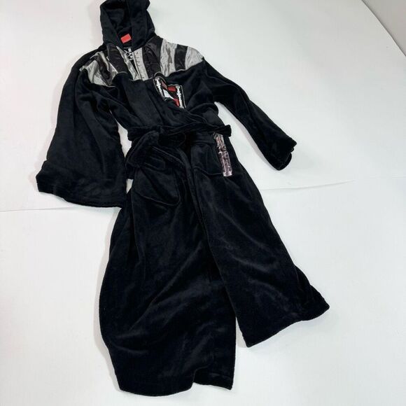 Ukonic Robe Womens One Size Black Star Wars Darth Vader Hooded Fleece Bathrobe - Picture 1 of 7